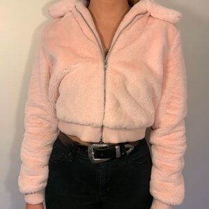 fluffy pink jacket from forever 21